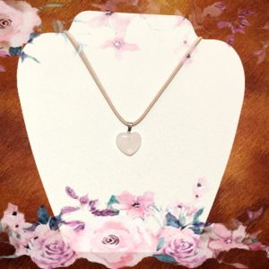 Collier cœur Quartz Rose