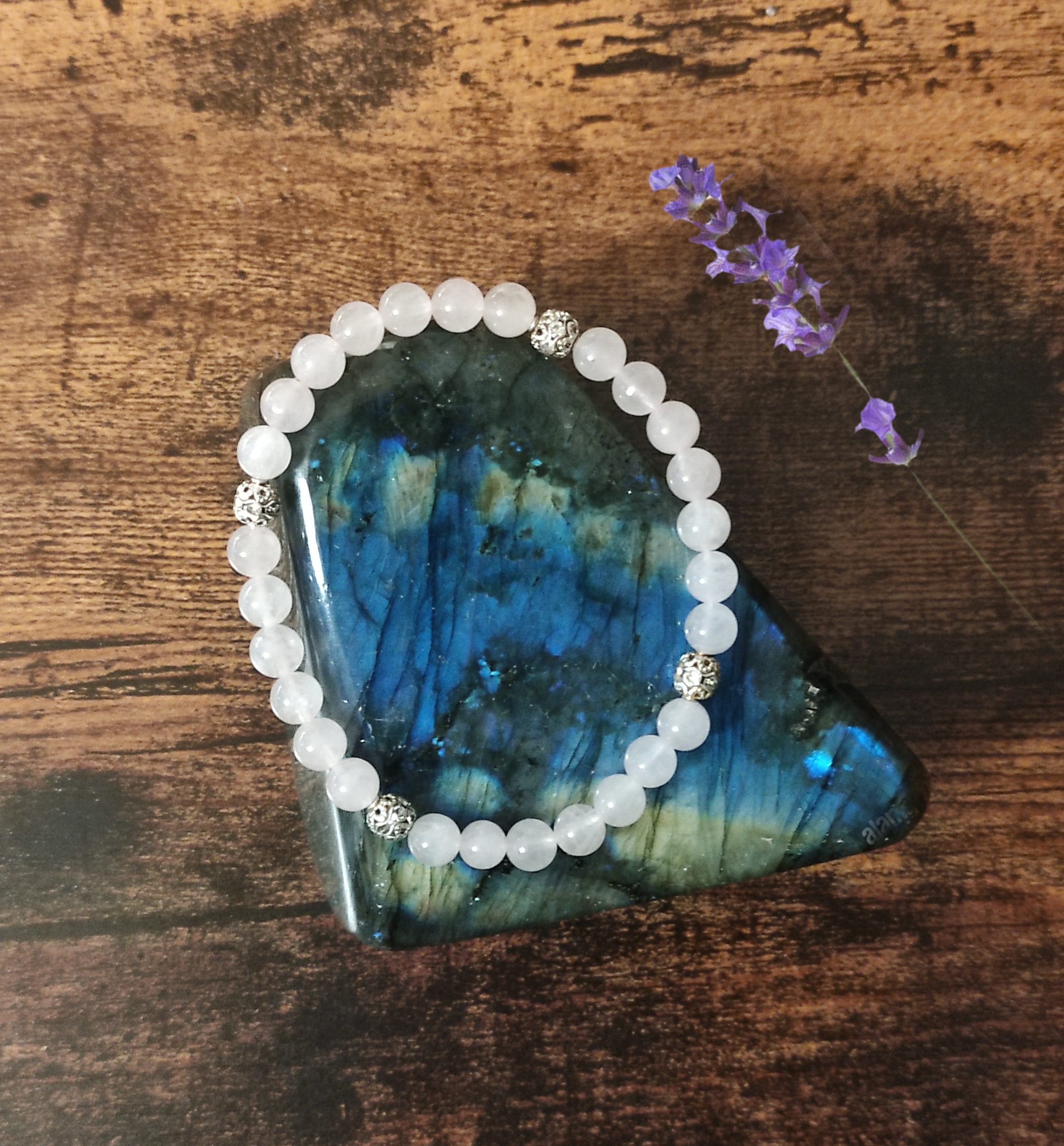 Bracelet Quartz Rose 6mm