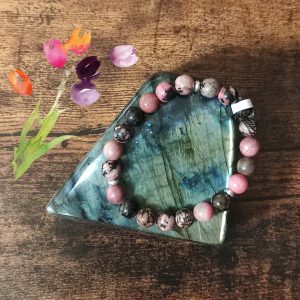 Bracelet Rhodonite Rose 8mm