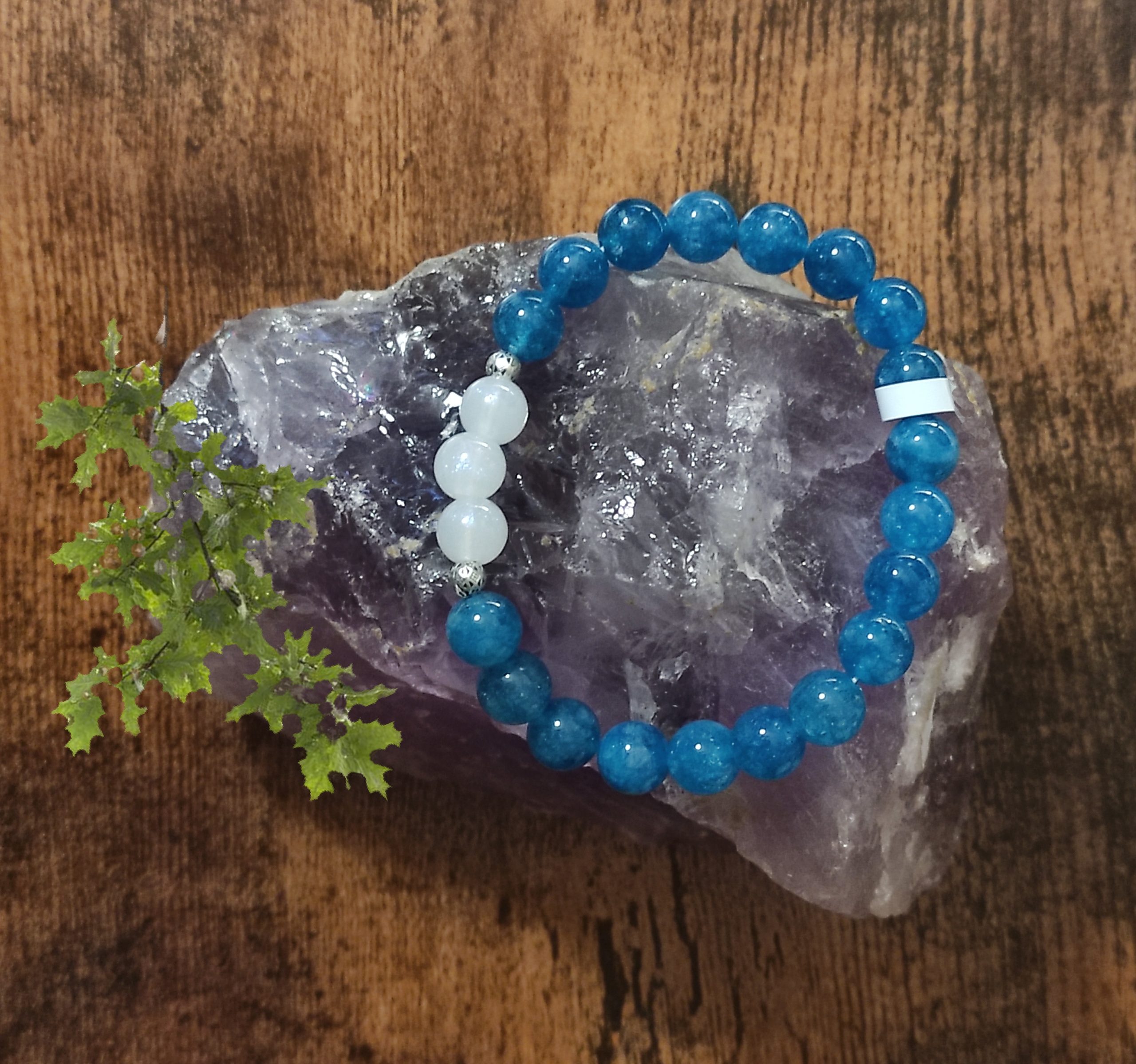 Bracelet Apatite bleue 8mm