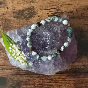 Bracelet Agate mousse 6mm