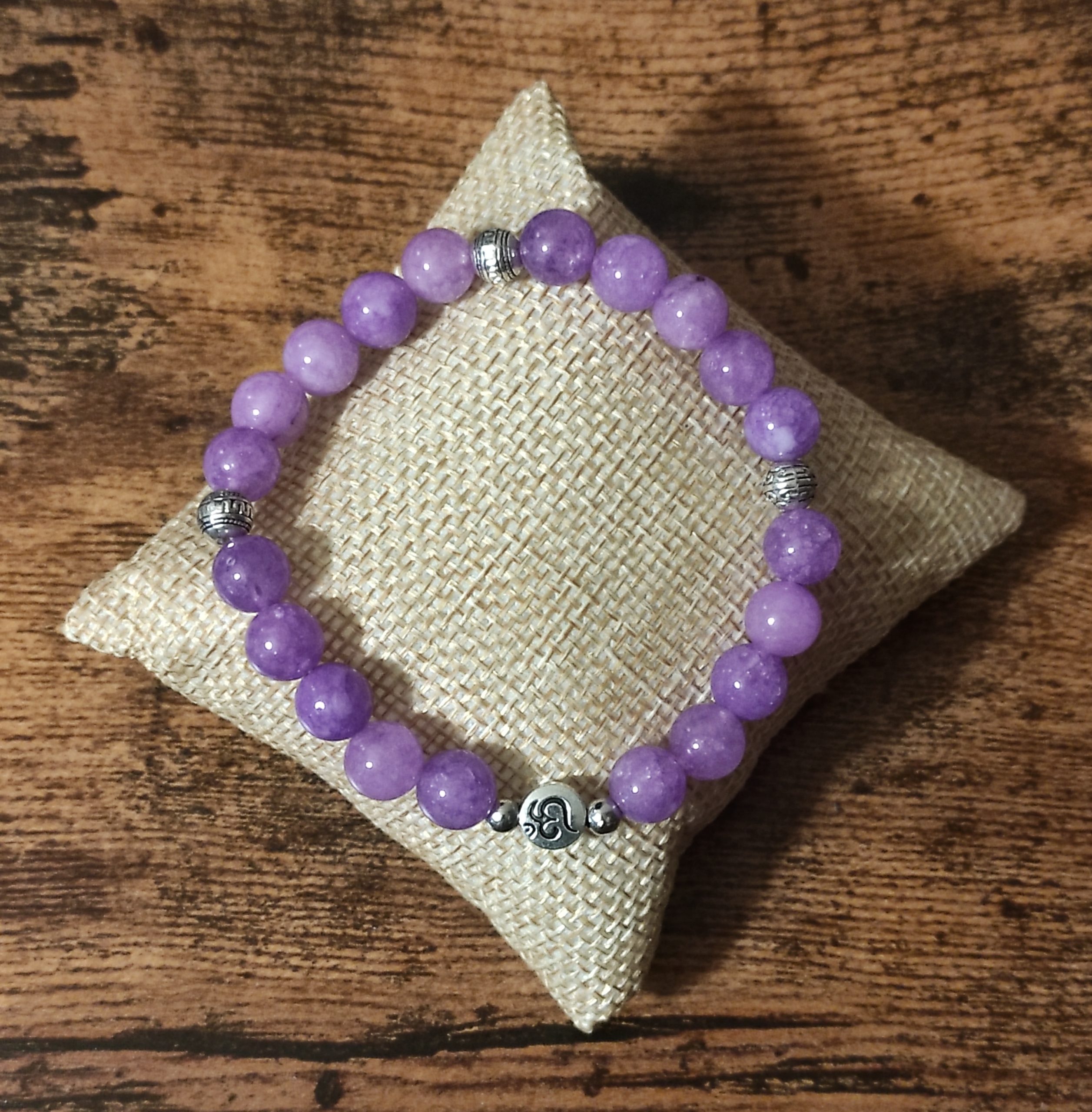 Bracelet Angélite violette 8mm