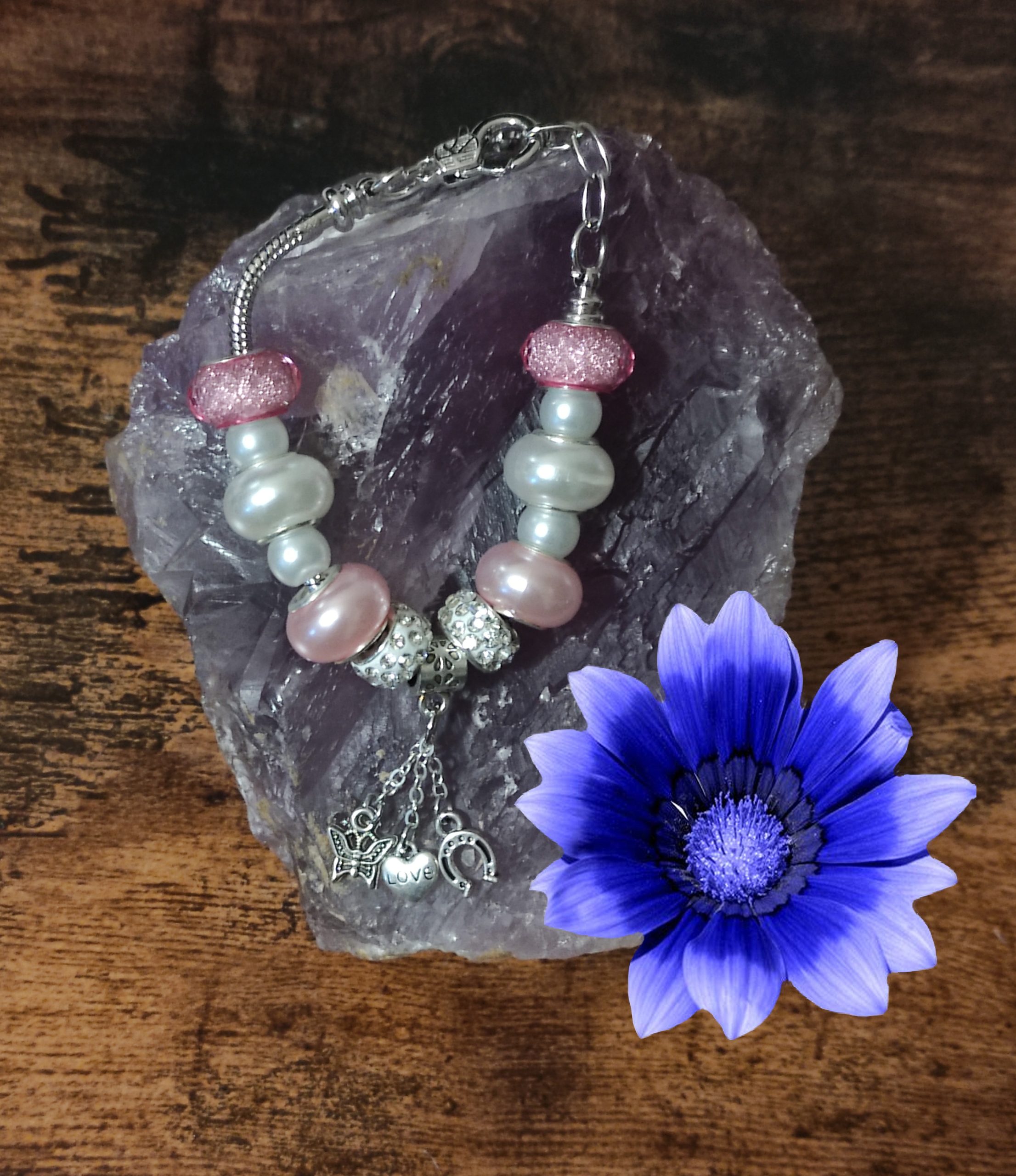 Bracelet chaine réglable charm Love