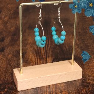 Boucles d'oreilles ronde Turquoise