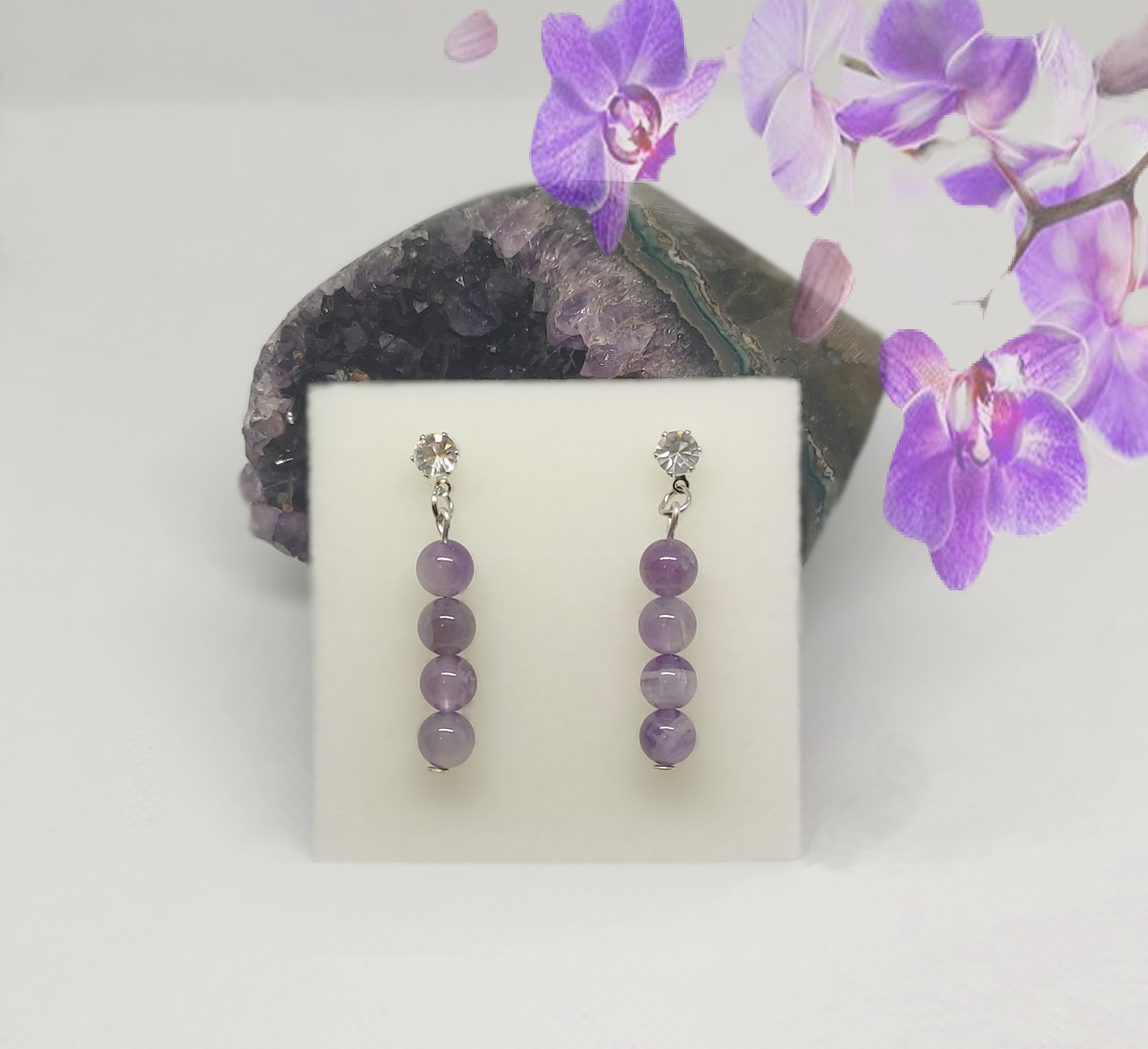 Boucles d'oreilles Améthyste