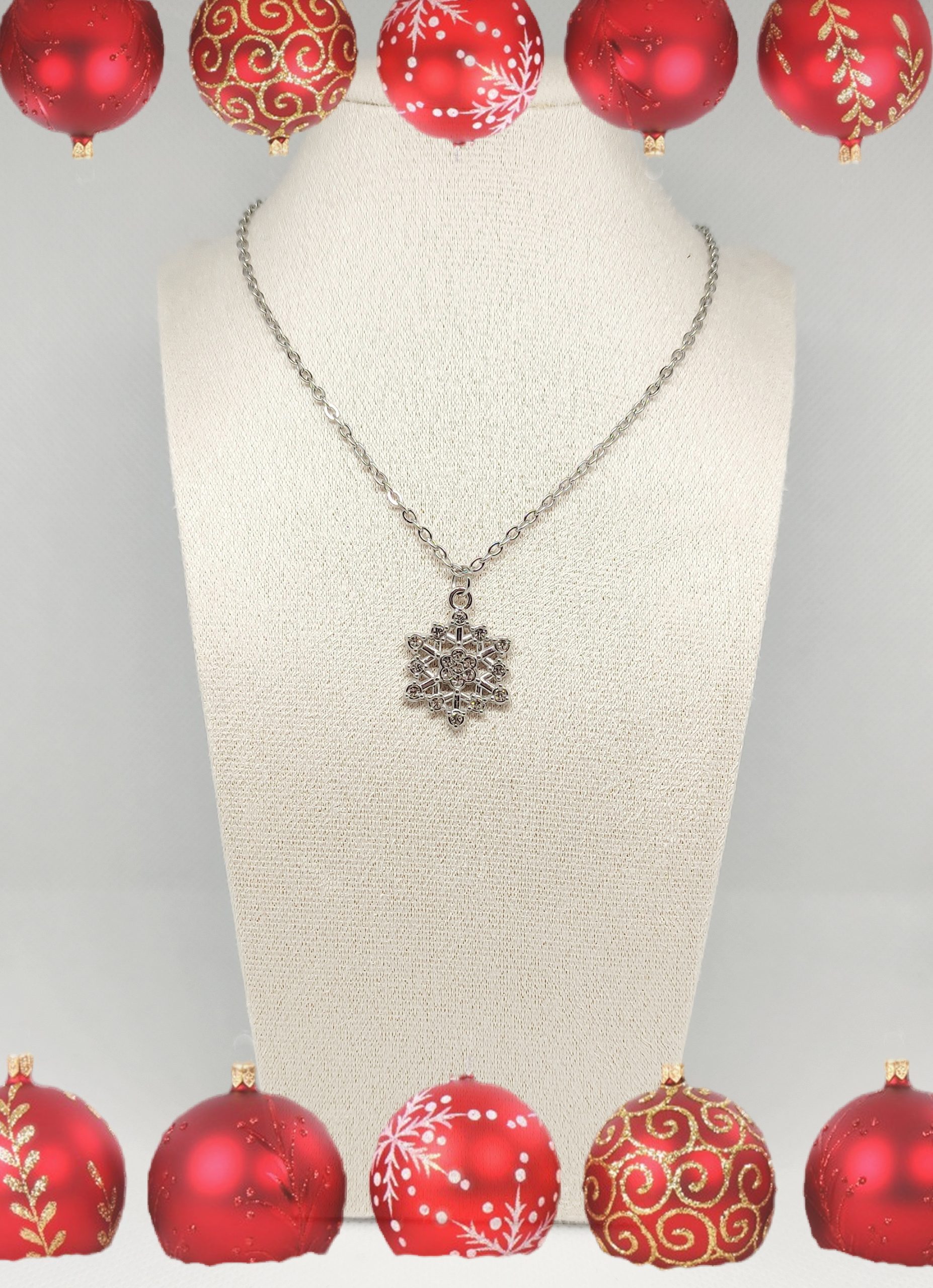 Collier Flocon de neige Strass