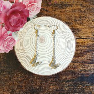 Boucles d'oreilles Butterfly Strass