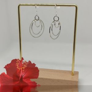 Boucles d'oreilles Anneaux Triptyque